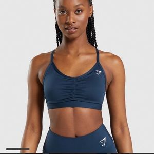 Gymshark ruched sports bra - navy